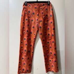 Orange Peacock Pants